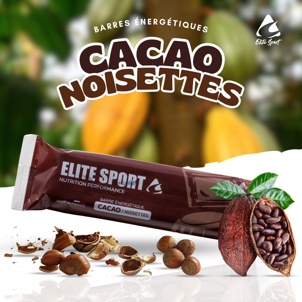 Barre Énergétique Naturelle : Saveur Cacao-Noisette ou Framboise