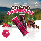 10 Barres Énergétiques Naturelles : Saveur Cacao-Noisette ou Framboise